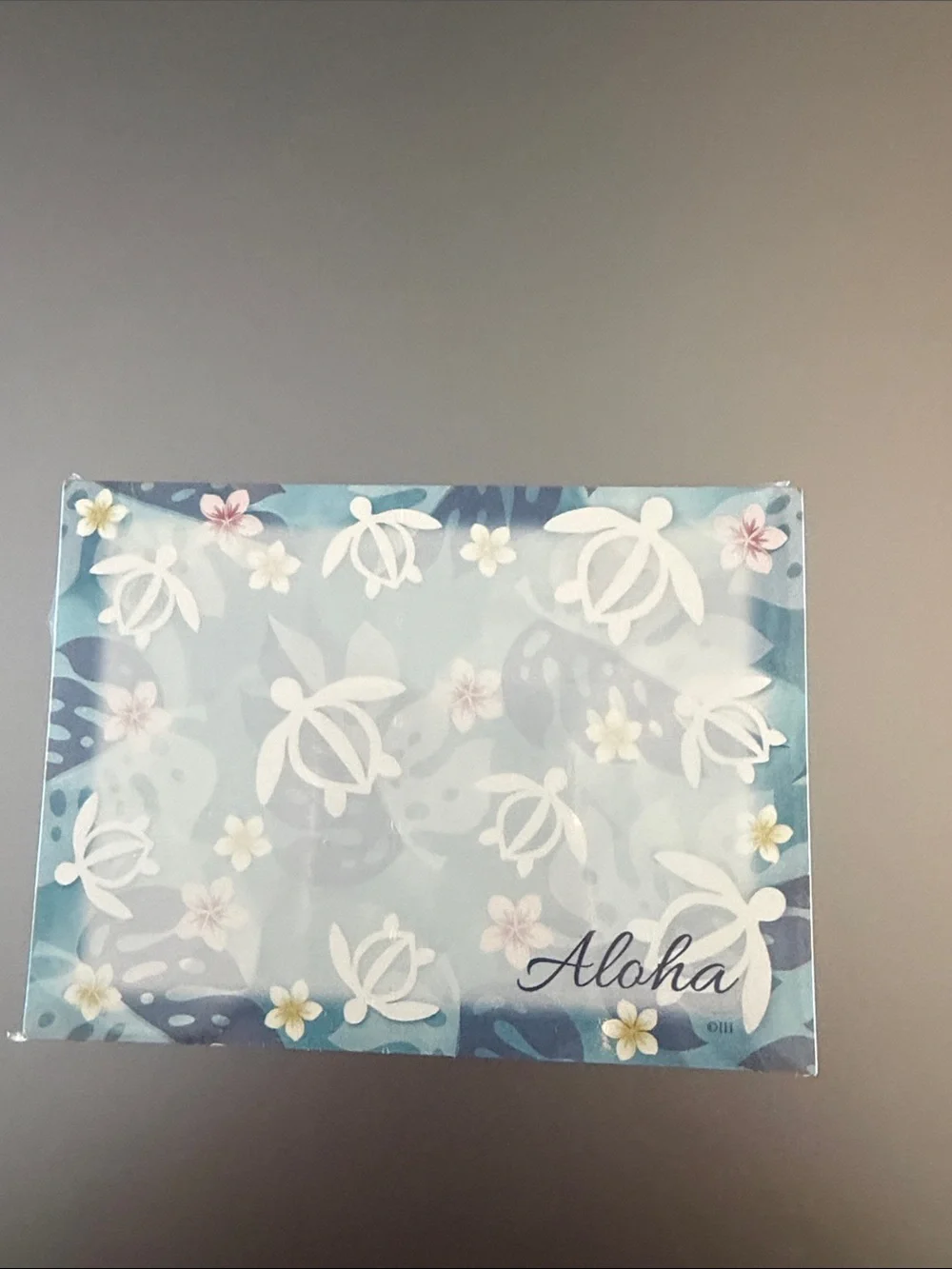 Hawaiian Floral Sticky Note & Tab Set - Blue, Pink, White